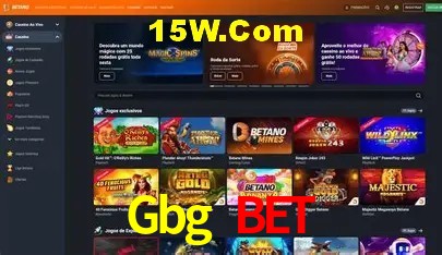 Interface moderna da plataforma Gbg Bet